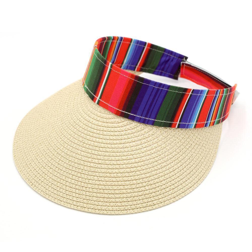 Serape Straw Visor Sun Hat - Jewelry Store by Erik Rayo