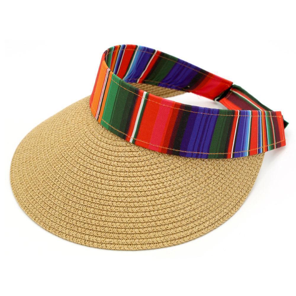 Serape Straw Visor Sun Hat - Jewelry Store by Erik Rayo