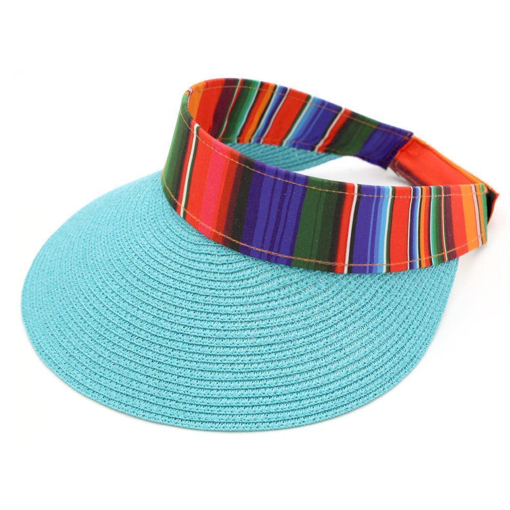 Serape Straw Visor Sun Hat - Jewelry Store by Erik Rayo