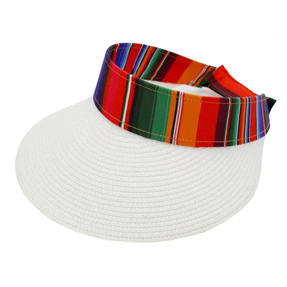 Serape Straw Visor Sun Hat - Jewelry Store by Erik Rayo