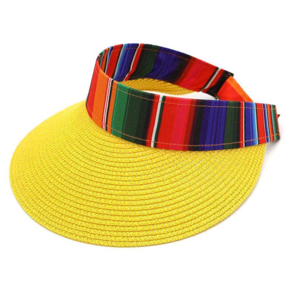 Serape Straw Visor Sun Hat - Jewelry Store by Erik Rayo