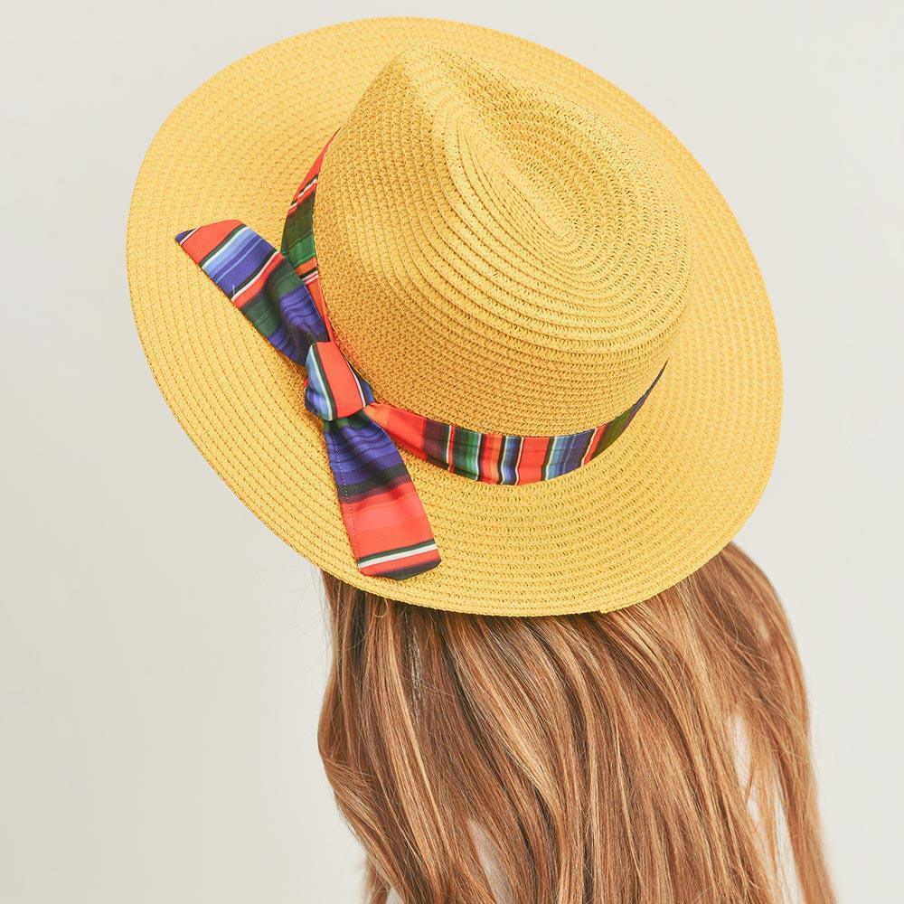 Serape Band Straw Panama Sun Hat - Jewelry Store by Erik Rayo