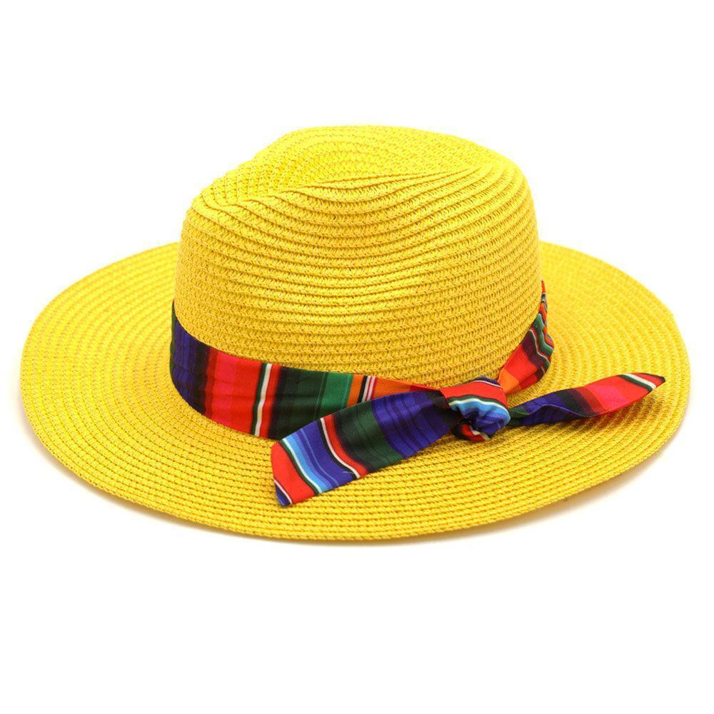 Serape Band Straw Panama Sun Hat - Jewelry Store by Erik Rayo