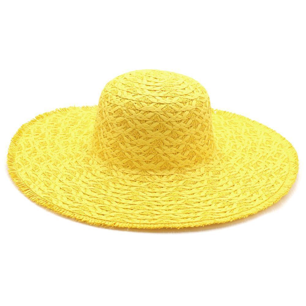 Trim Detailed Solid Straw Sun Hat - Jewelry Store by Erik Rayo