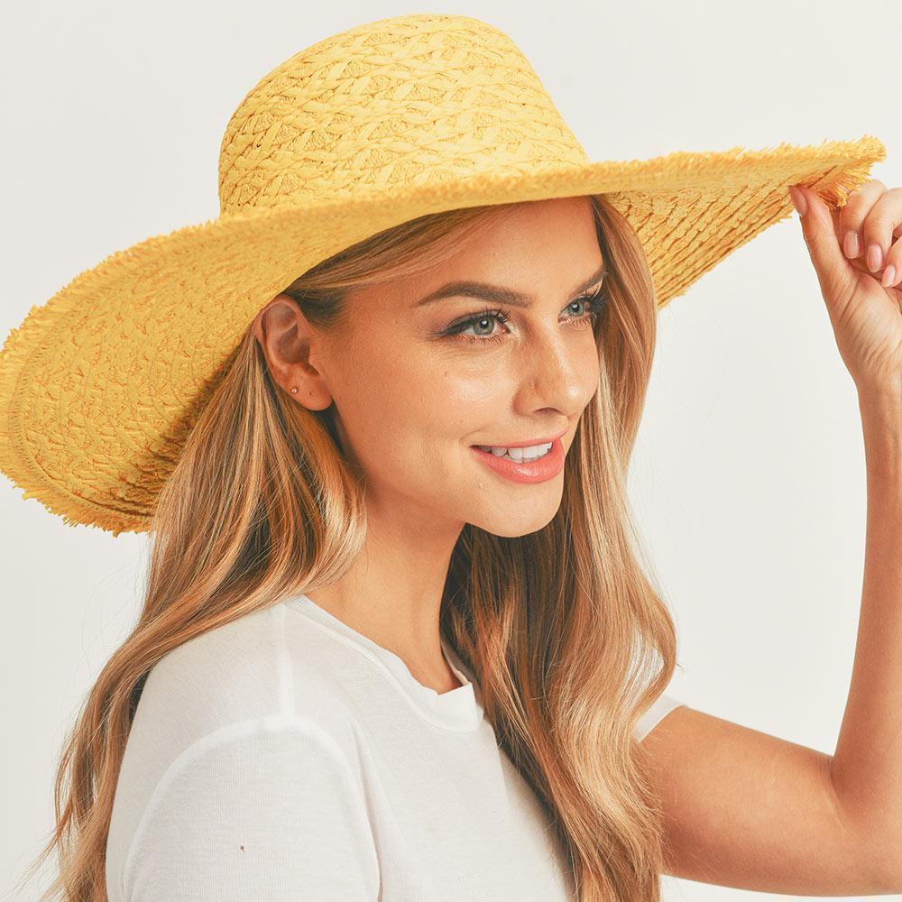 Trim Detailed Solid Straw Sun Hat - Jewelry Store by Erik Rayo