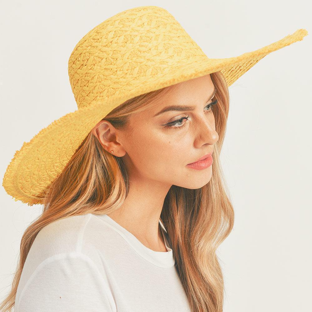 Trim Detailed Solid Straw Sun Hat - Jewelry Store by Erik Rayo