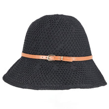 Load image into Gallery viewer, Faux Leather Band Sun Hat
