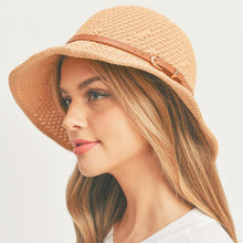 Load image into Gallery viewer, Faux Leather Band Sun Hat
