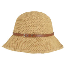 Load image into Gallery viewer, Faux Leather Band Sun Hat
