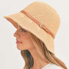 Load image into Gallery viewer, Faux Leather Band Sun Hat
