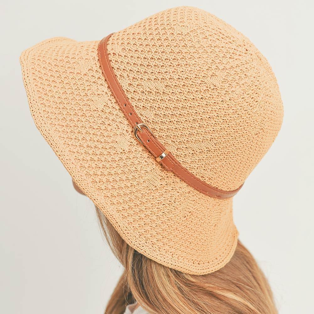 Faux Leather Band Sun Hat - Jewelry Store by Erik Rayo
