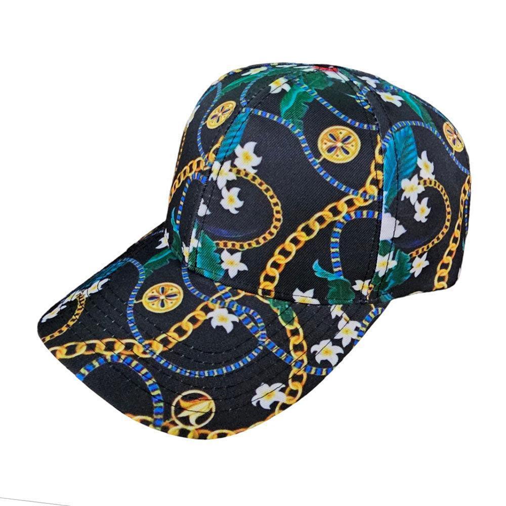Flower Chain Patterned Baseball Cap - Jewelry Store by Erik Rayo