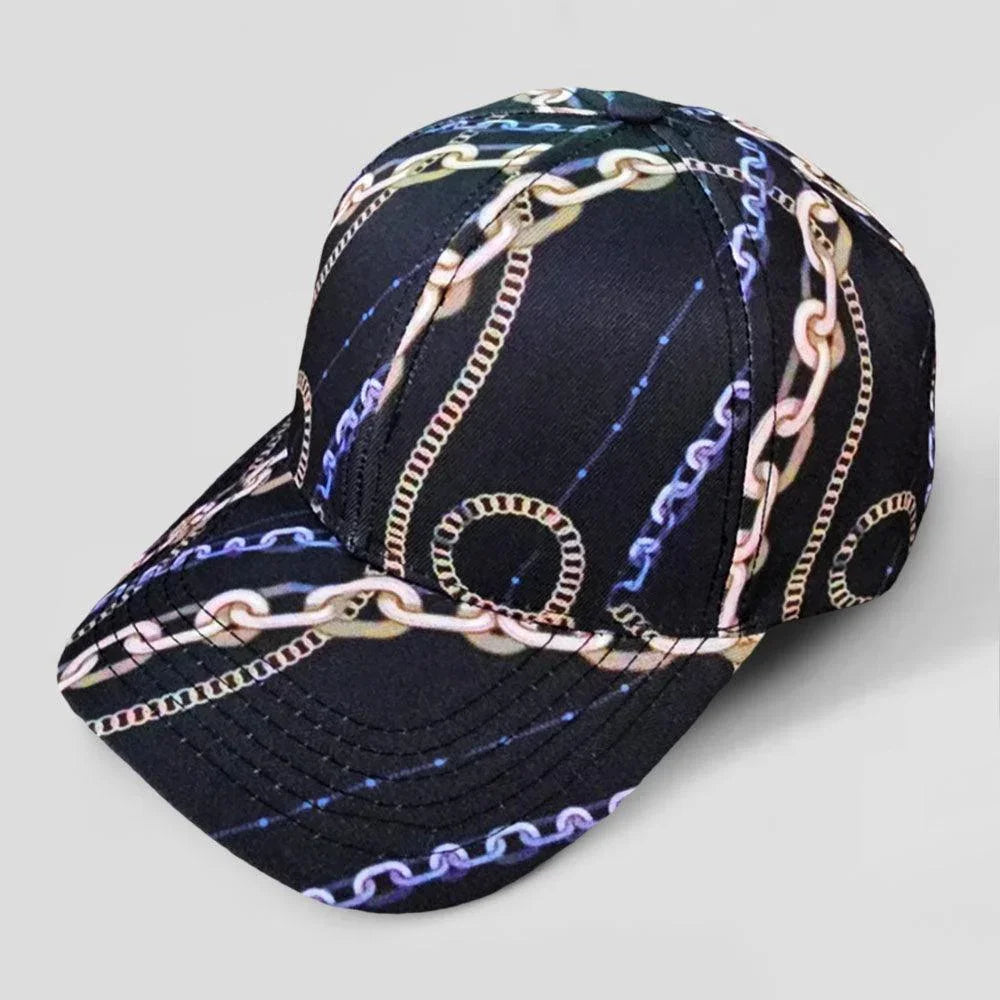 Chain Patterned Baseball Cap - Jewelry Store by Erik Rayo
