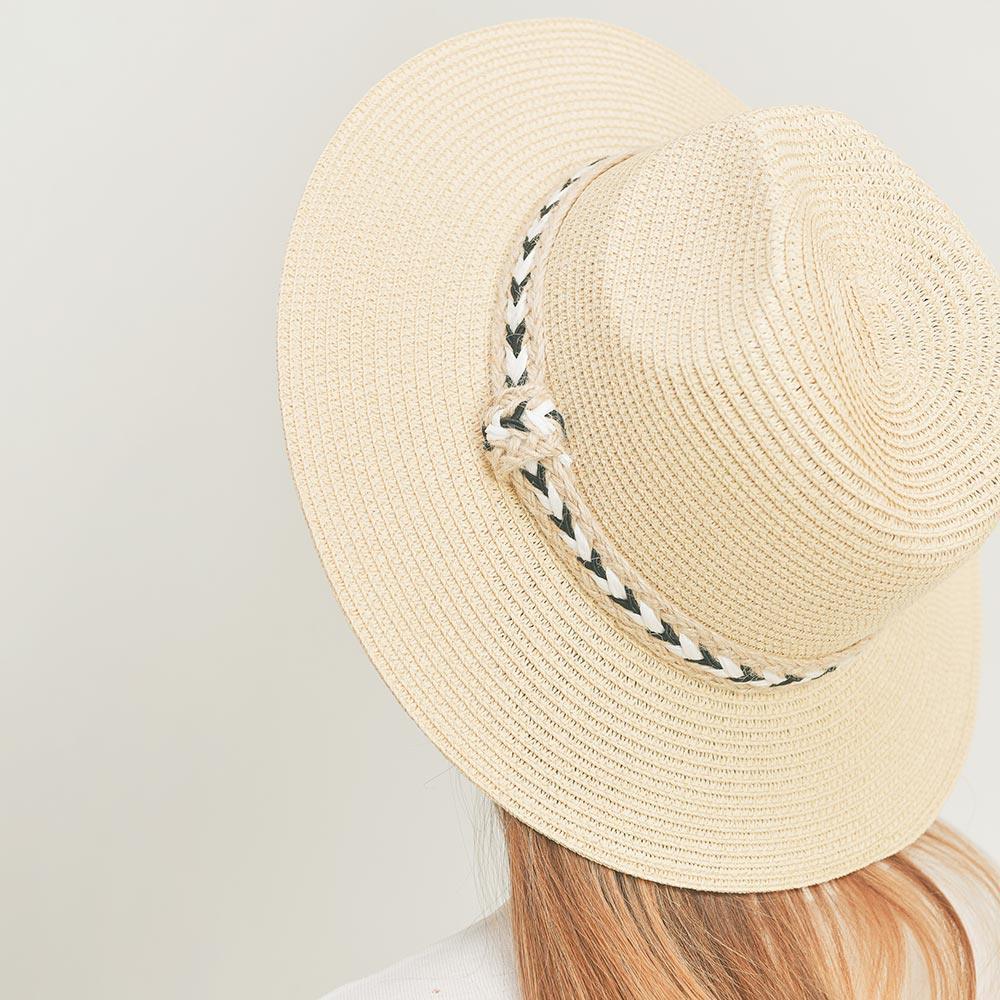 Braided Jute Band Straw Panama Sun Hat - Jewelry Store by Erik Rayo