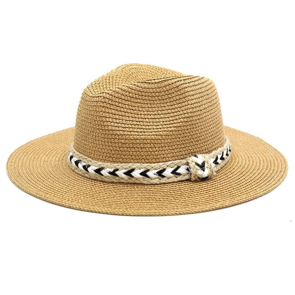 Braided Jute Band Straw Panama Sun Hat - Jewelry Store by Erik Rayo