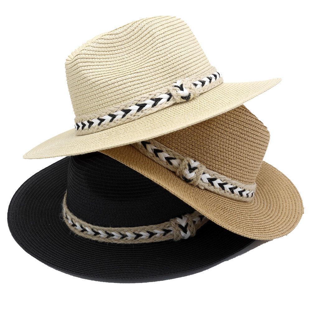Braided Jute Band Straw Panama Sun Hat - Jewelry Store by Erik Rayo
