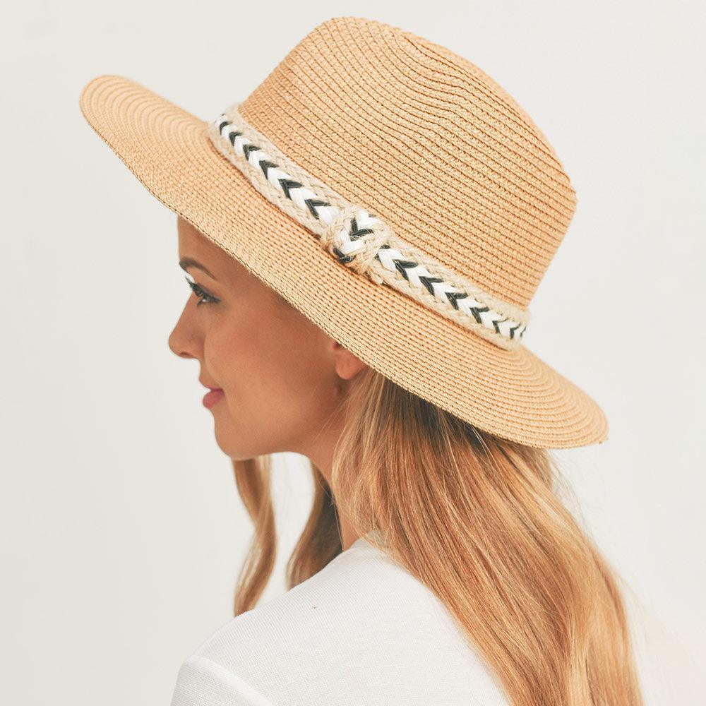 Braided Jute Band Straw Panama Sun Hat - Jewelry Store by Erik Rayo