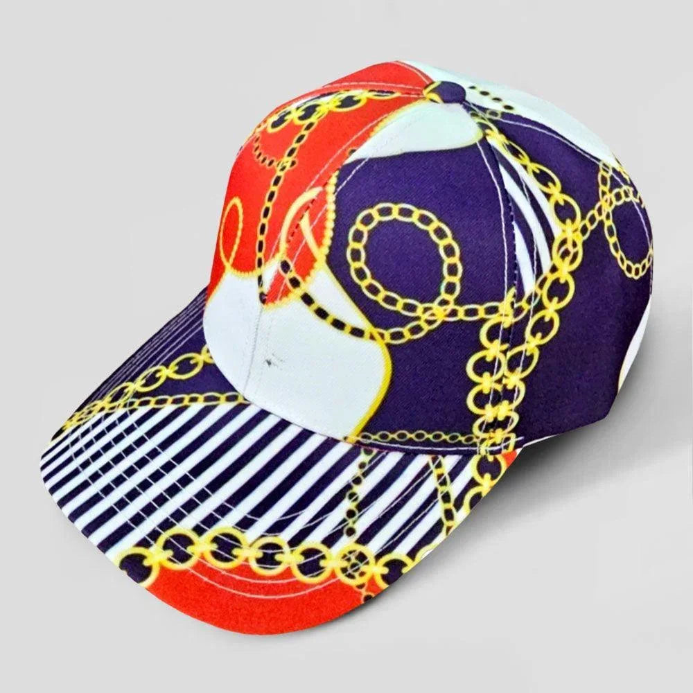 Chain Patterned Baseball Cap - Jewelry Store by Erik Rayo