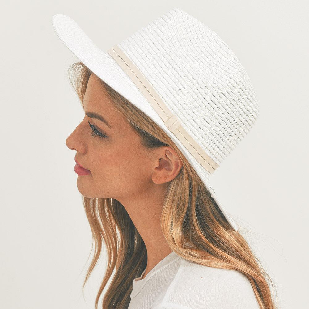 Vacay Vibes Sequin Message Straw Panama Sun Hat - Jewelry Store by Erik Rayo