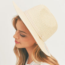 Load image into Gallery viewer, Nauti Sequin Message Straw Panama Sun Hat
