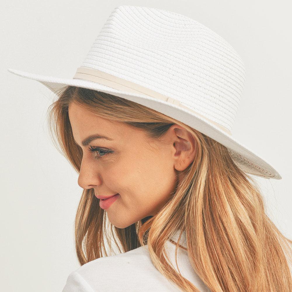 Nauti Sequin Message Straw Panama Sun Hat - Jewelry Store by Erik Rayo