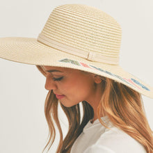Load image into Gallery viewer, Always On Vacay Sequin Message Straw Panama Sun Hat
