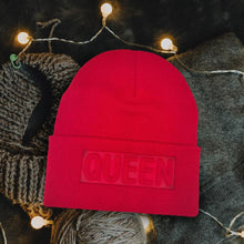 Load image into Gallery viewer, Queen Message Solid Knit Beanie Hat
