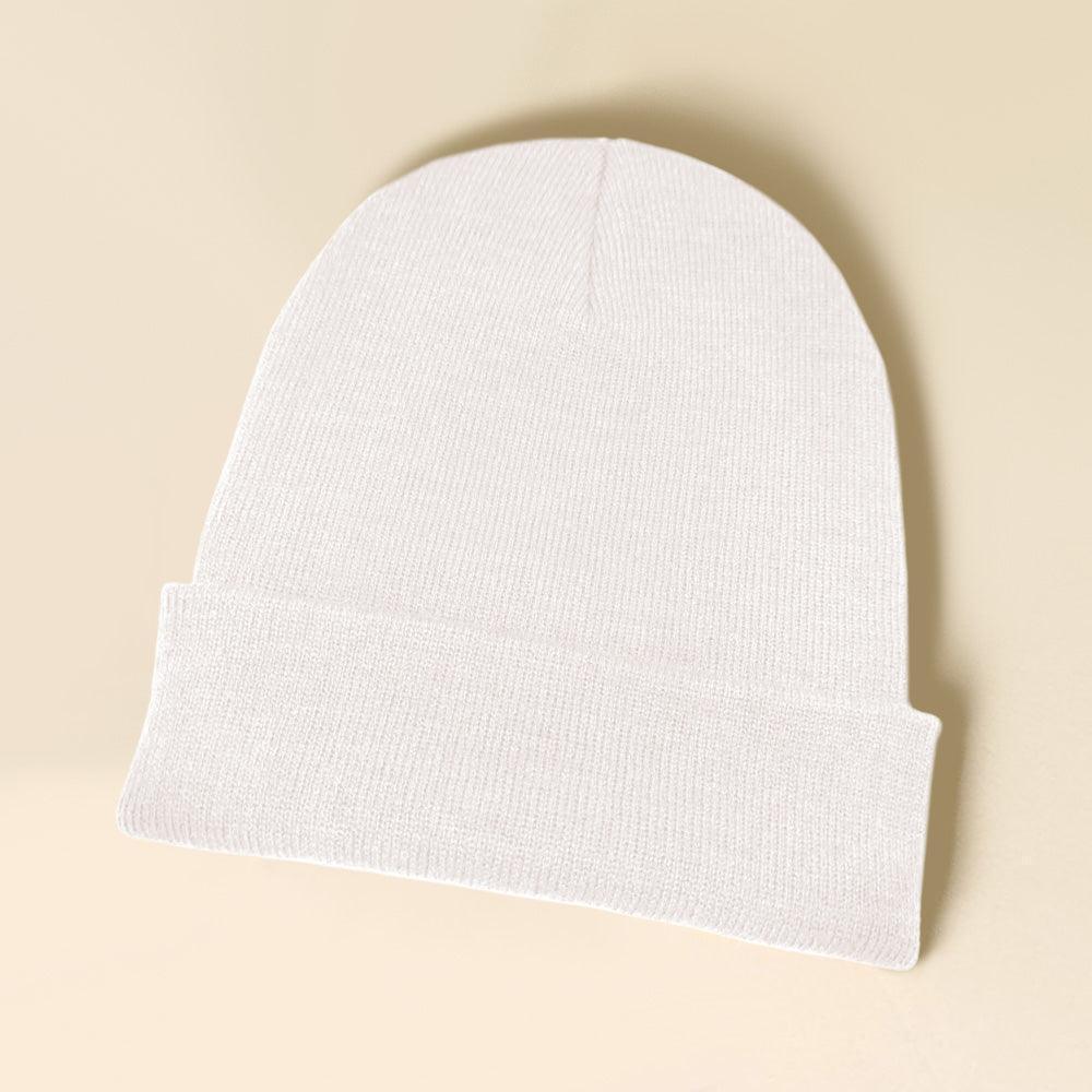 Solid Knit Beanie Hat - Jewelry Store by Erik Rayo
