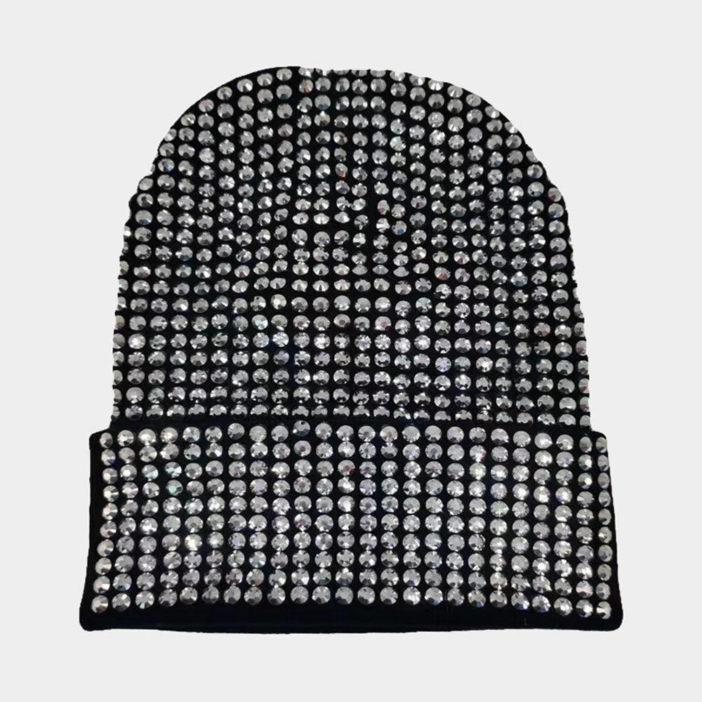 Studded Solid Knit Beanie Hat - Jewelry Store by Erik Rayo