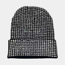 Load image into Gallery viewer, Studded Solid Knit Beanie Hat
