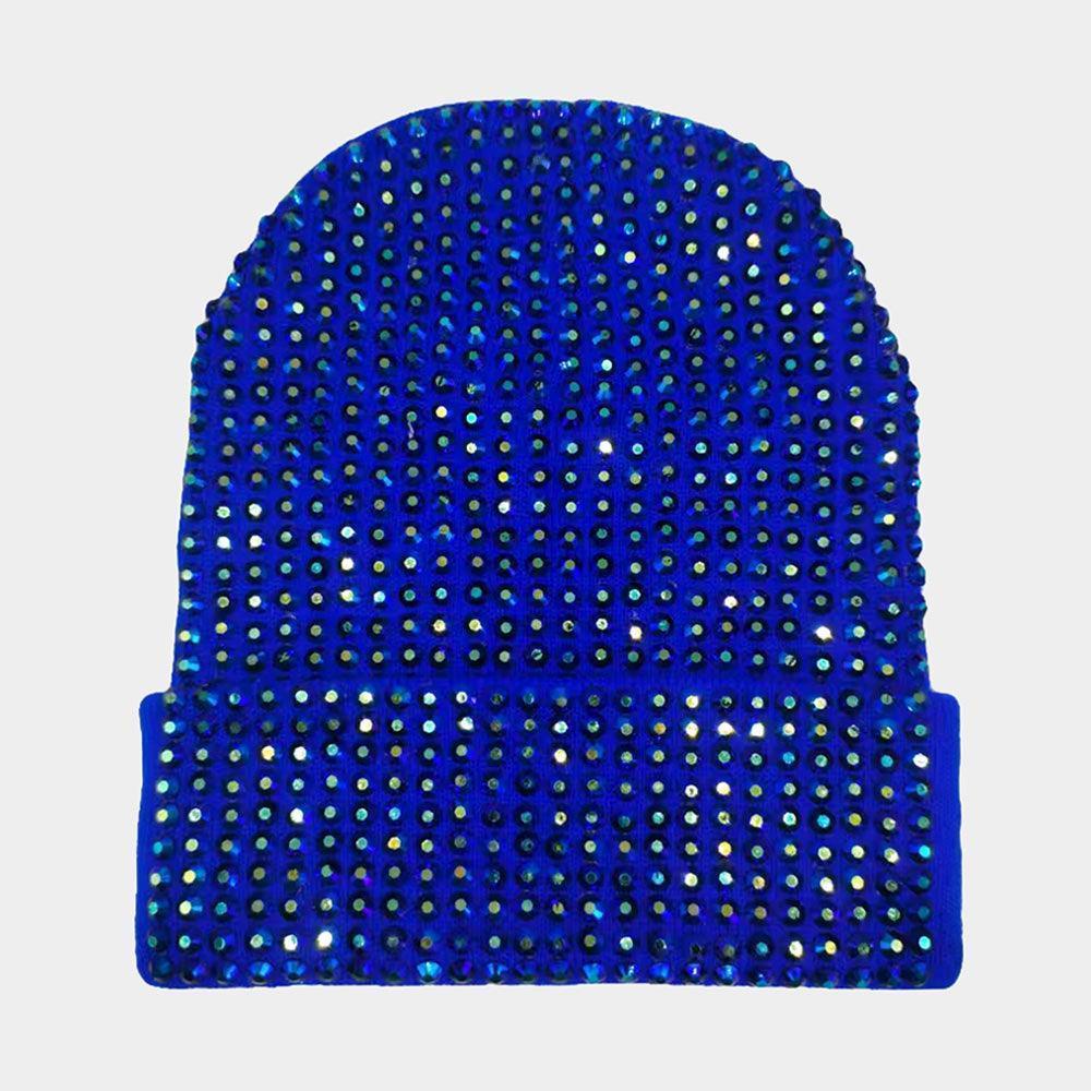Studded Solid Knit Beanie Hat - Jewelry Store by Erik Rayo