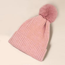 Load image into Gallery viewer, Solid Knit Pom Pom Beanie Hat
