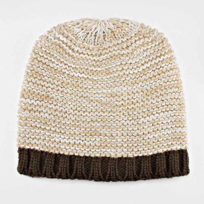 Color Block Knit Beanie Hat - Jewelry Store by Erik Rayo