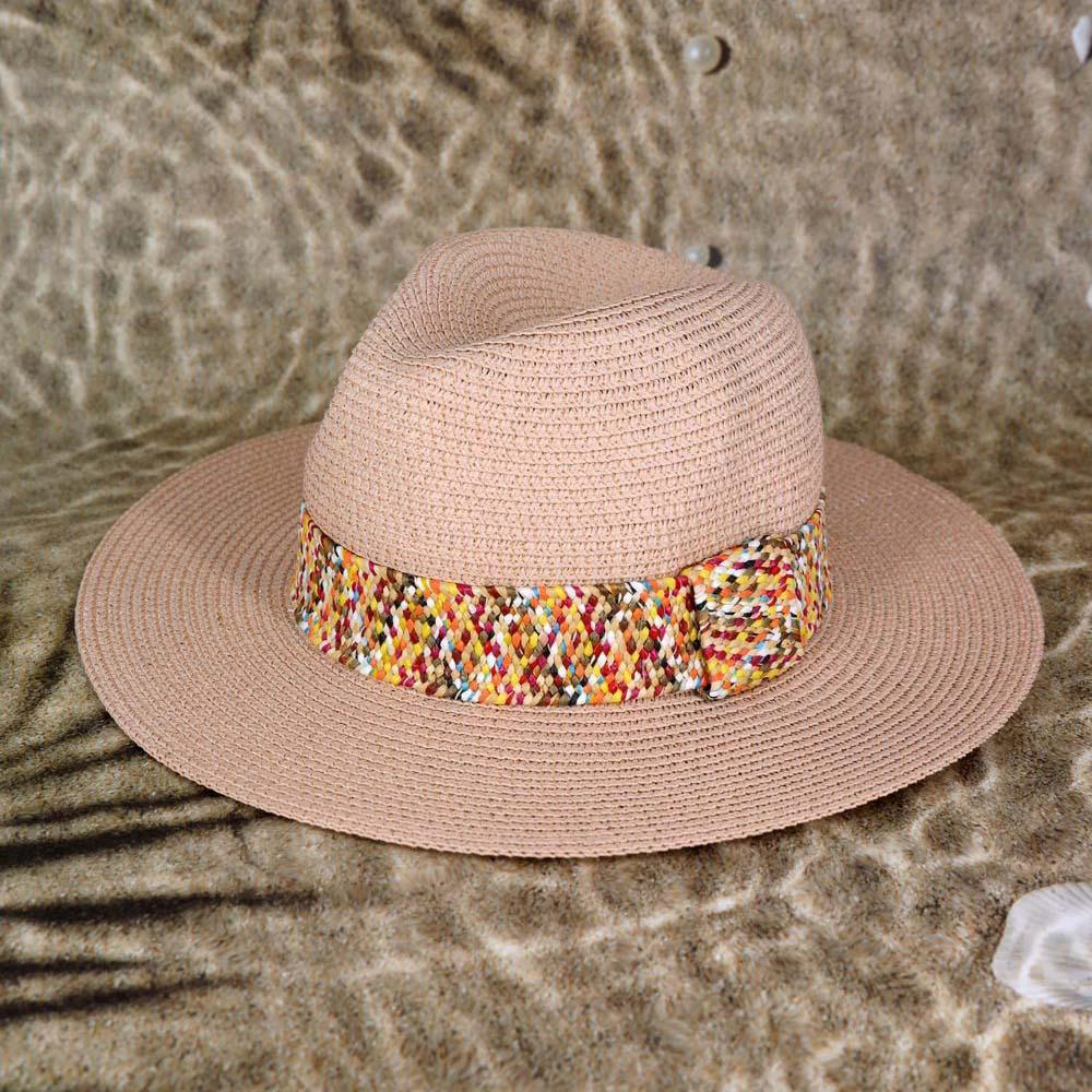 Multi Color Straw band Straw Hat - Jewelry Store by Erik Rayo