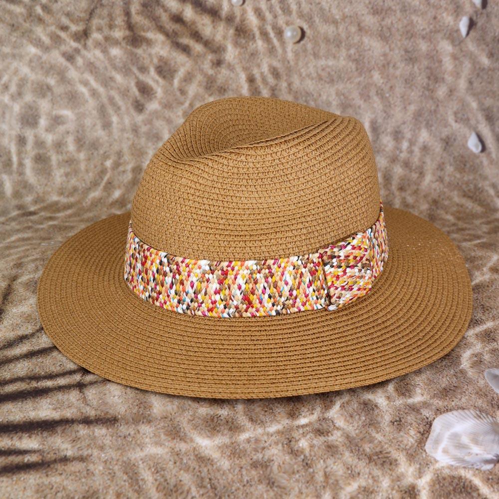 Multi Color Straw band Straw Hat - Jewelry Store by Erik Rayo