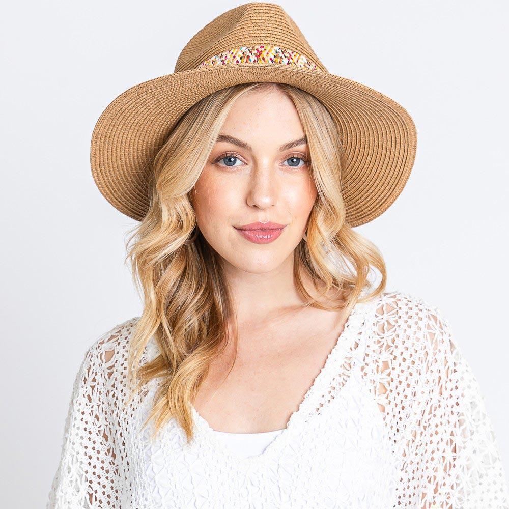 Multi Color Straw band Straw Hat - Jewelry Store by Erik Rayo
