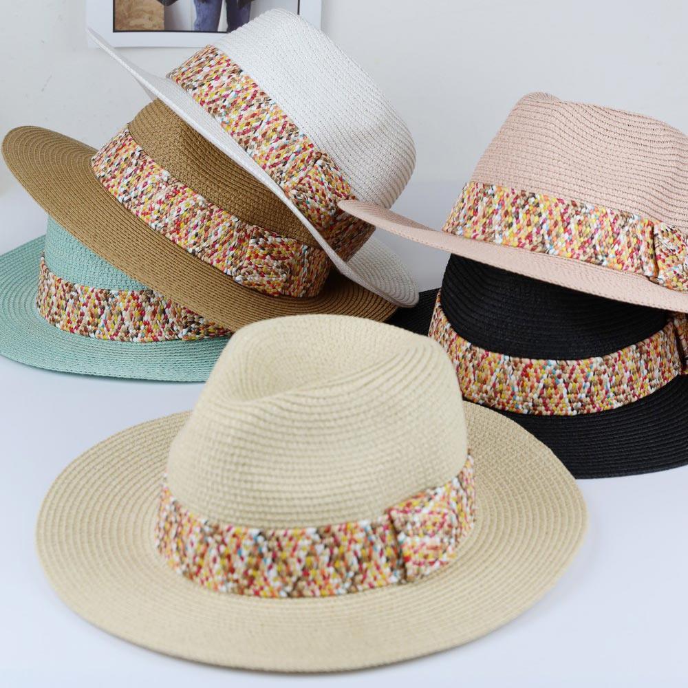Multi Color Straw band Straw Hat - Jewelry Store by Erik Rayo