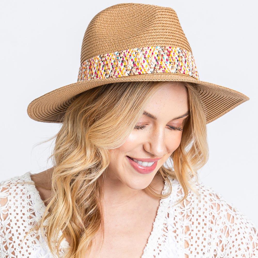 Multi Color Straw band Straw Hat