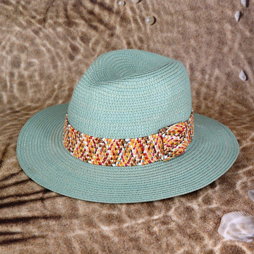 Multi Color Straw band Straw Hat - Jewelry Store by Erik Rayo