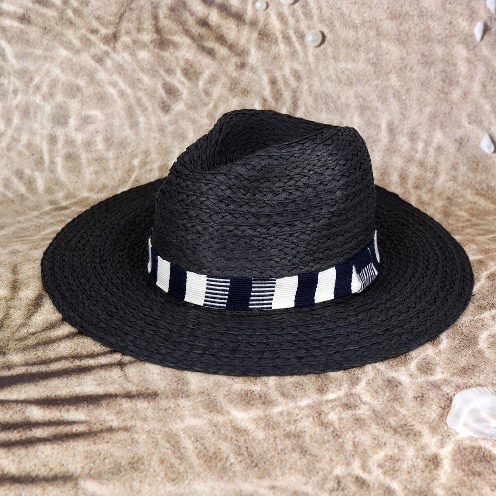 Multi Color Stripe Band Straw Hat - Jewelry Store by Erik Rayo