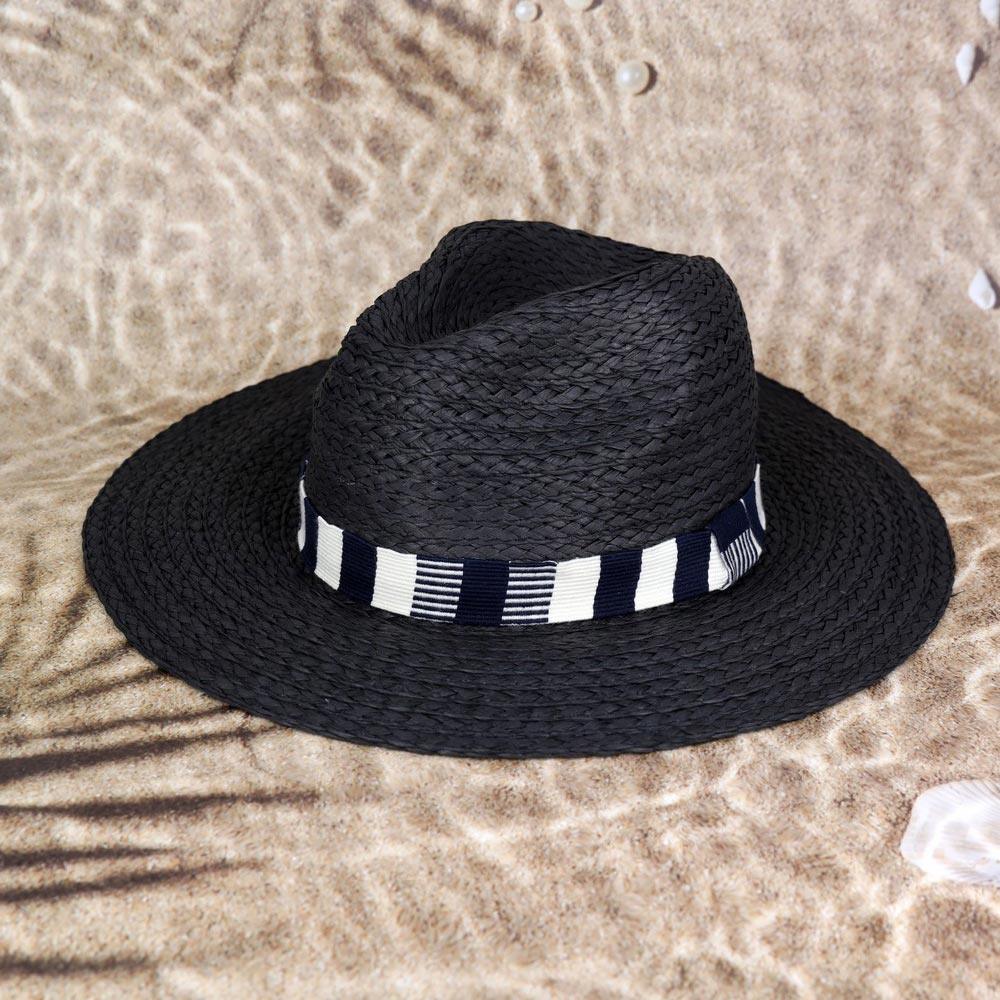 Multi Color Stripe Band Straw Hat