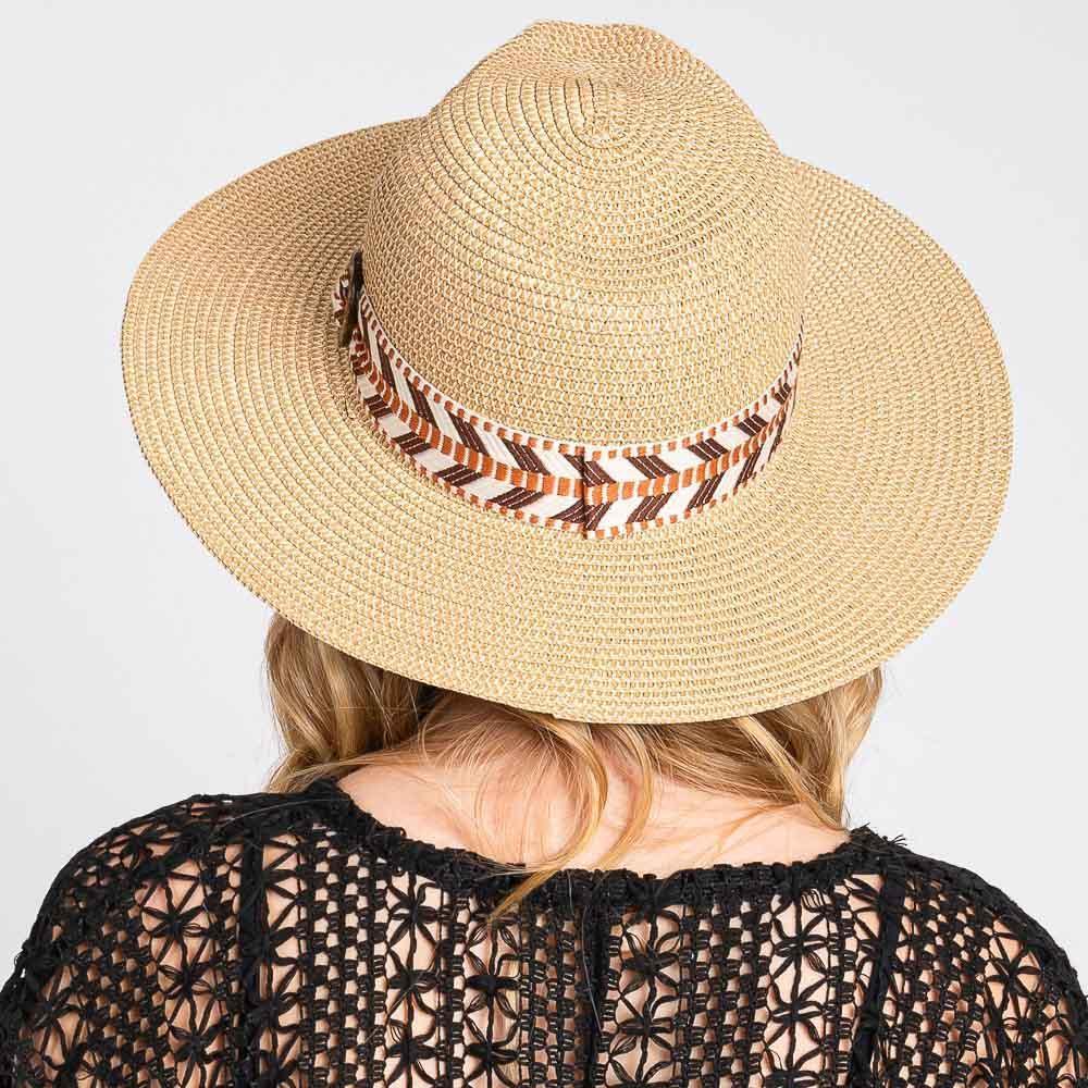 Aztec Pattern Band Straw Hat - Jewelry Store by Erik Rayo
