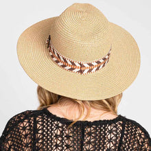 Load image into Gallery viewer, Aztec Pattern Band Straw Hat

