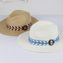 Load image into Gallery viewer, Aztec Pattern Band Straw Hat
