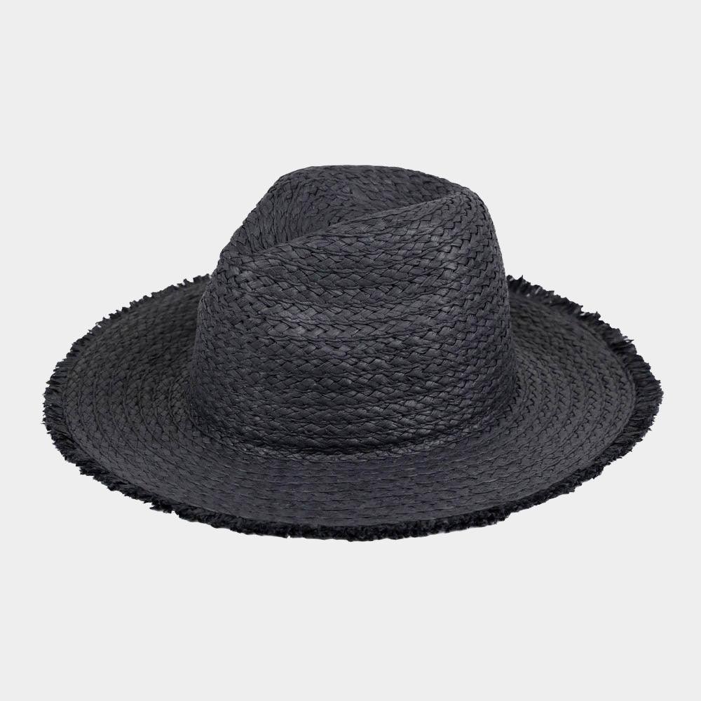 Frayed Solid Straw Sun Hat - Jewelry Store by Erik Rayo