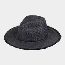 Load image into Gallery viewer, Frayed Solid Straw Sun Hat
