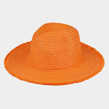 Load image into Gallery viewer, Frayed Solid Straw Sun Hat
