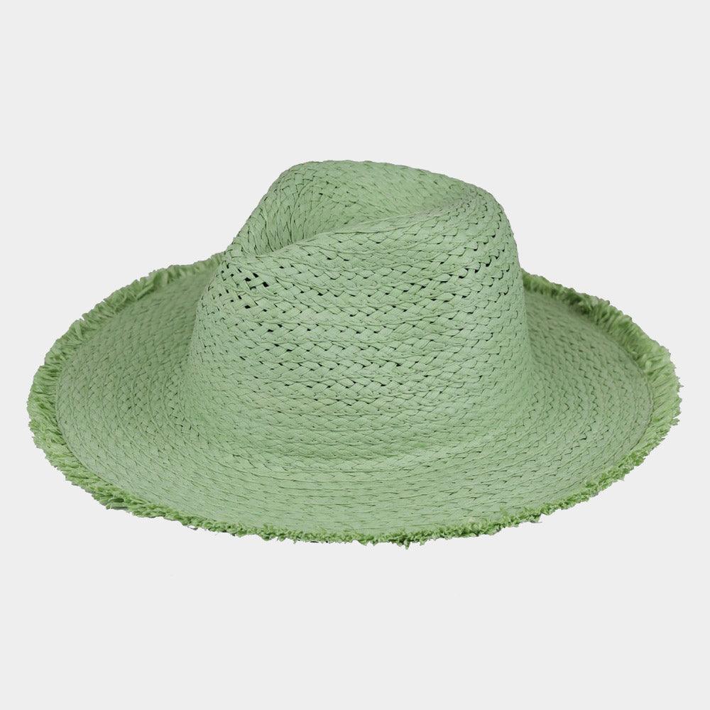 Frayed Solid Straw Sun Hat - Jewelry Store by Erik Rayo