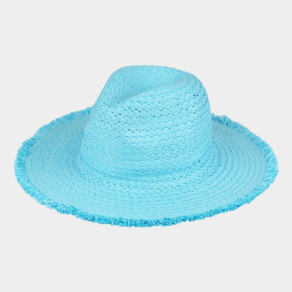 Frayed Solid Straw Sun Hat - Jewelry Store by Erik Rayo