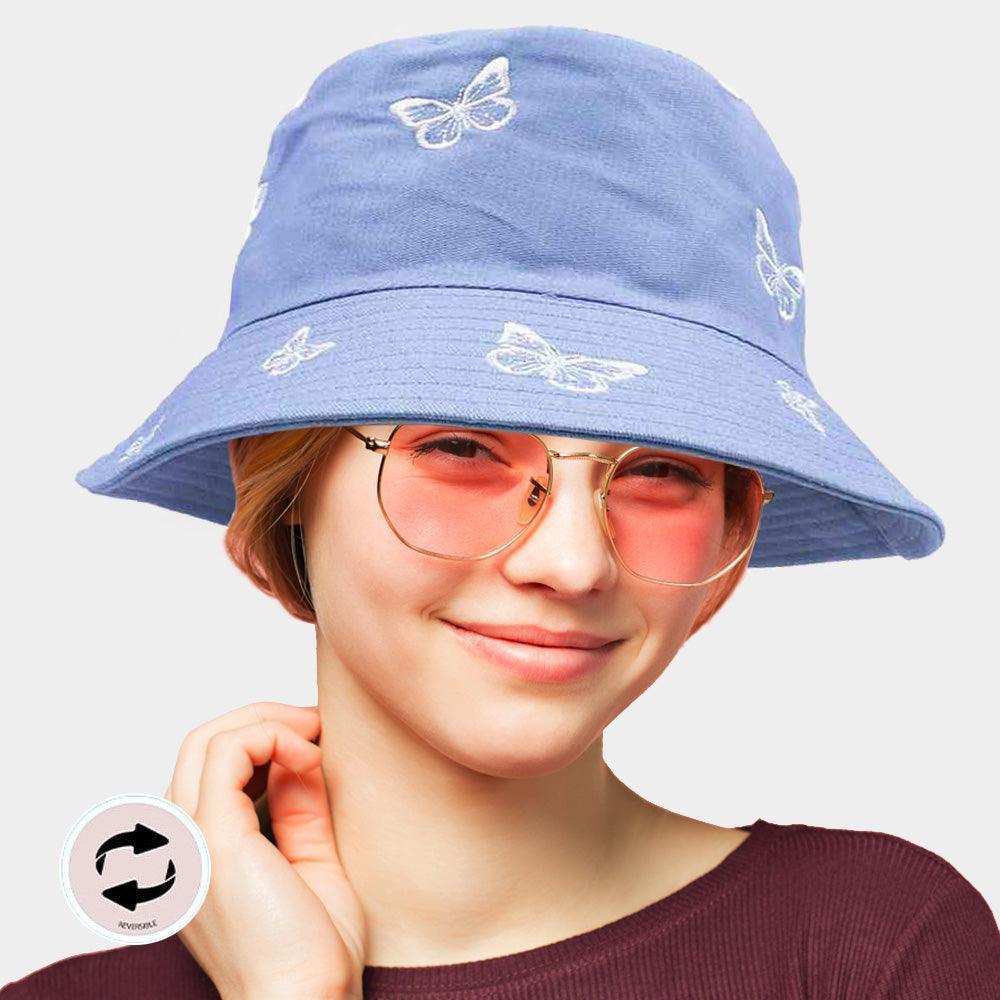 Reversible Butterfly Pattern Bucket Hat - Jewelry Store by Erik Rayo